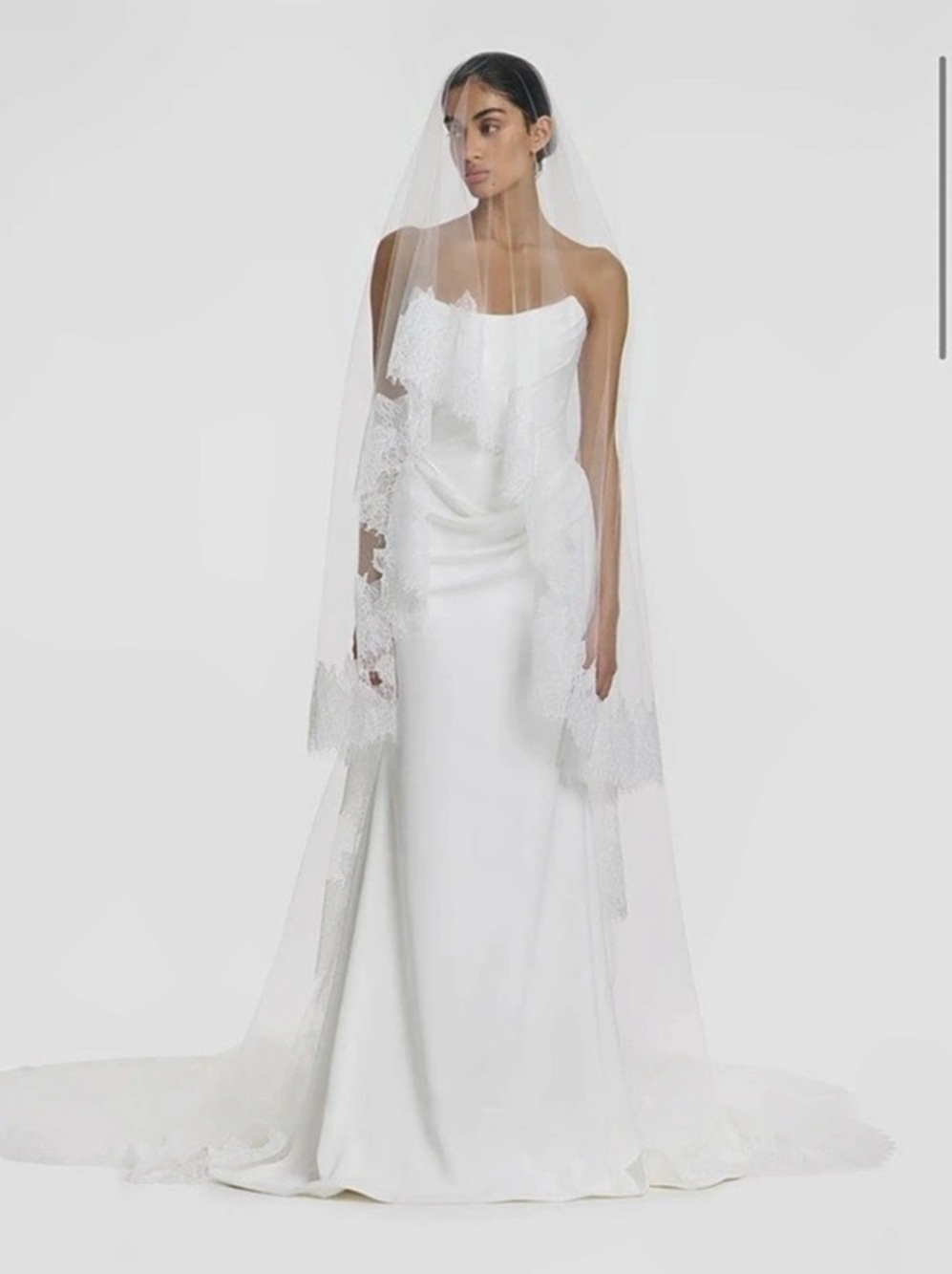 KYHA Edith Cathedral Lace Veil in White